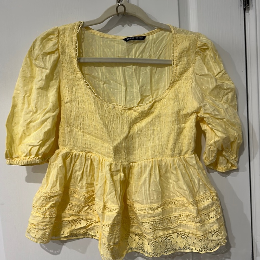 Shein yellow top